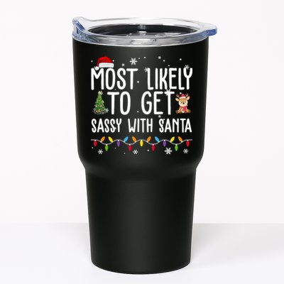 Most Likely To Get Sassy With Santa Funny Christmas Tumbler