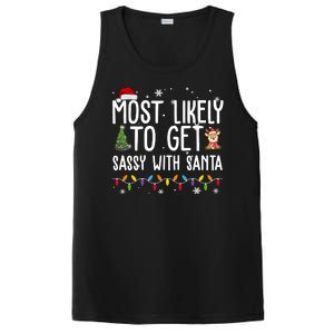 Most Likely To Get Sassy With Santa Funny Christmas PosiCharge Competitor Tank