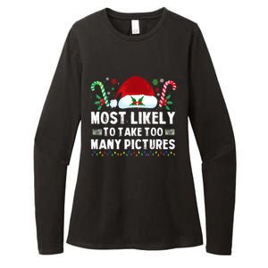 Most Likely To Take Too Y Pictures Family Christmas Gift Womens CVC Long Sleeve Shirt