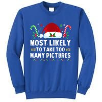 Most Likely To Take Too Y Pictures Family Christmas Gift Sweatshirt