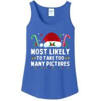 Most Likely To Take Too Y Pictures Family Christmas Gift Ladies Essential Tank