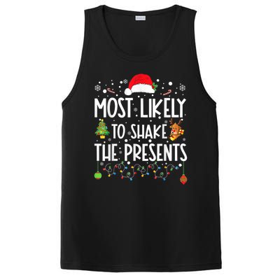 Most Likely To Shake The Presents Christmas Shirts For Family PosiCharge Competitor Tank