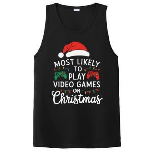 Most Likely To Play Video Games On Christmas Funny Gamer PosiCharge Competitor Tank