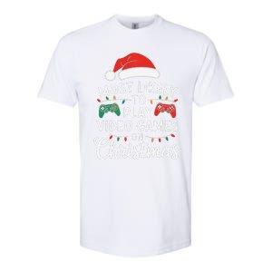 Most Likely To Play Video Games On Christmas Funny Gamer Softstyle CVC T-Shirt