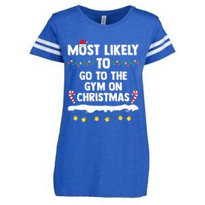 Most Likely To Go To The Gym On Christmas Family Matching  Enza Ladies Jersey Football T-Shirt