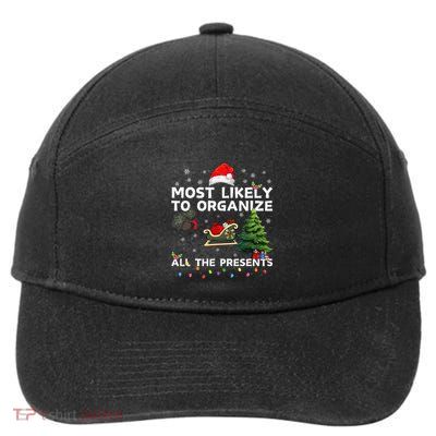 Most Likely To Organize All The Presents Christmas 7-Panel Snapback Hat