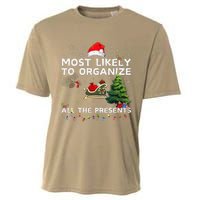 Most Likely To Organize All The Presents Christmas Cooling Performance Crew T-Shirt