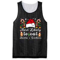 Most Likely To Eat Santa's Cookies xmas Matching Family  Mesh Reversible Basketball Jersey Tank