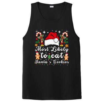 Most Likely To Eat Santa's Cookies xmas Matching Family  PosiCharge Competitor Tank