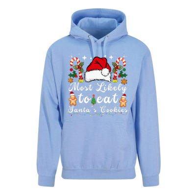 Most Likely To Eat Santa's Cookies xmas Matching Family  Unisex Surf Hoodie