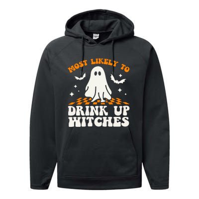 Most Like To Drink Up Wiches Halloween Performance Fleece Hoodie