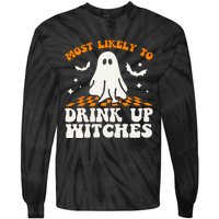 Most Like To Drink Up Wiches Halloween Tie-Dye Long Sleeve Shirt