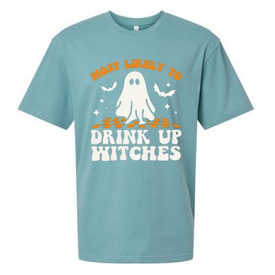 Most Like To Drink Up Wiches Halloween Sueded Cloud Jersey T-Shirt