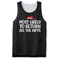 Most Likely To Return All The Gifts Christmas Mesh Reversible Basketball Jersey Tank