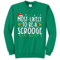 Most Likely To Be A Scrooge Christmas Funny Family Matching Gift Sweatshirt