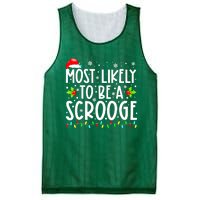 Most Likely To Be A Scrooge Christmas Funny Family Matching Gift Mesh Reversible Basketball Jersey Tank