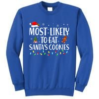 Most Likely To Eat Santa's Cookies Christmas Matching Family Sweatshirt