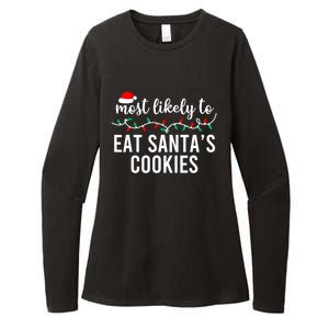 Most Likely To Eat SantaS Cookies Christmas Family Matching Womens CVC Long Sleeve Shirt