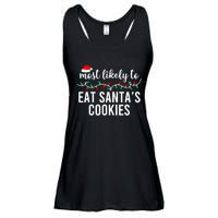 Most Likely To Eat SantaS Cookies Christmas Family Matching Ladies Essential Flowy Tank