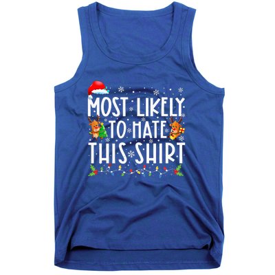 Most Likely To Hate This Family Christmas Pajamas Tank Top