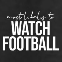 Most Likely To Watch Football Funny 7 Panel Mesh Trucker Snapback Hat