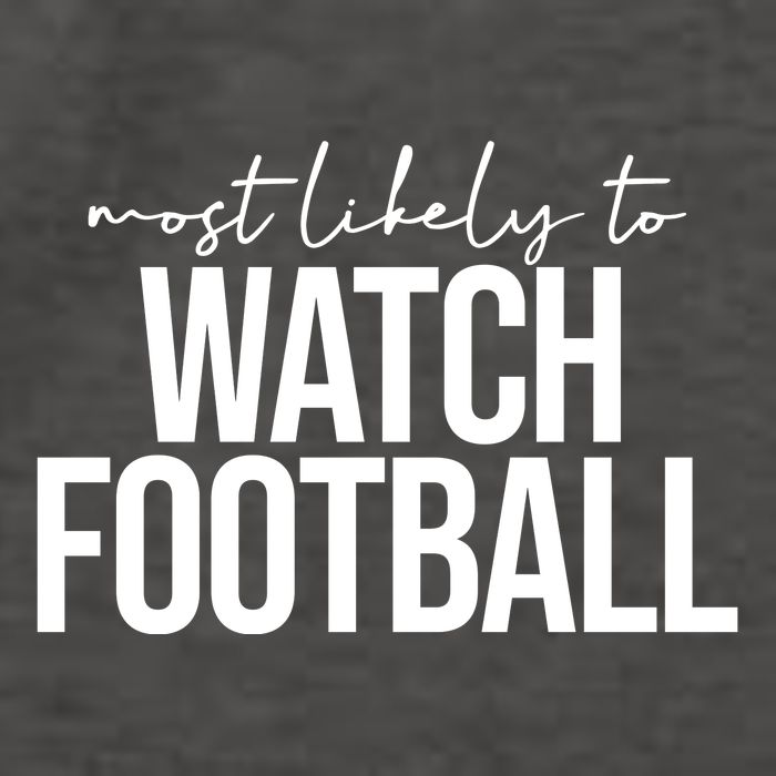 Most Likely To Watch Football Funny Vector Backpack
