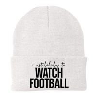 Most Likely To Watch Football Funny Knit Cap Winter Beanie