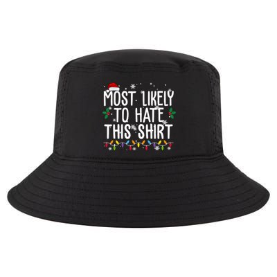 Most Likely To Hate This Funny Christmas Cool Comfort Performance Bucket Hat