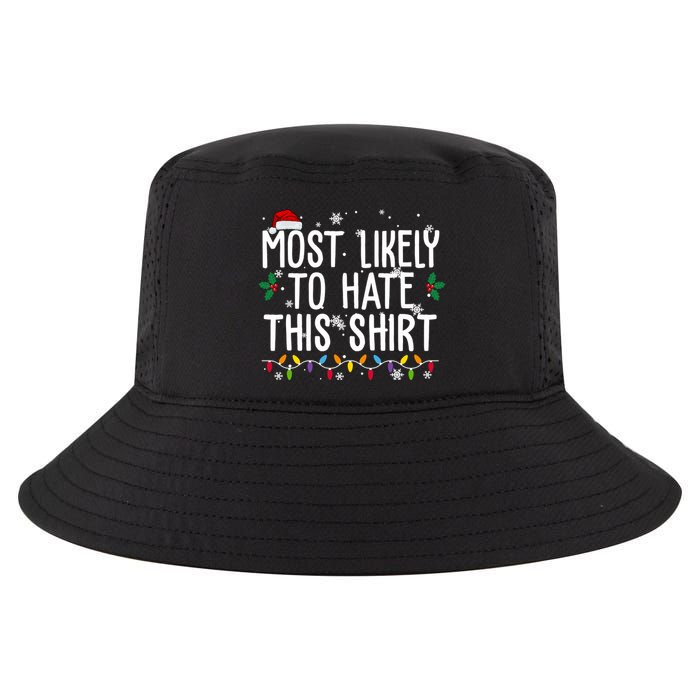 Most Likely To Hate This Funny Christmas Cool Comfort Performance Bucket Hat