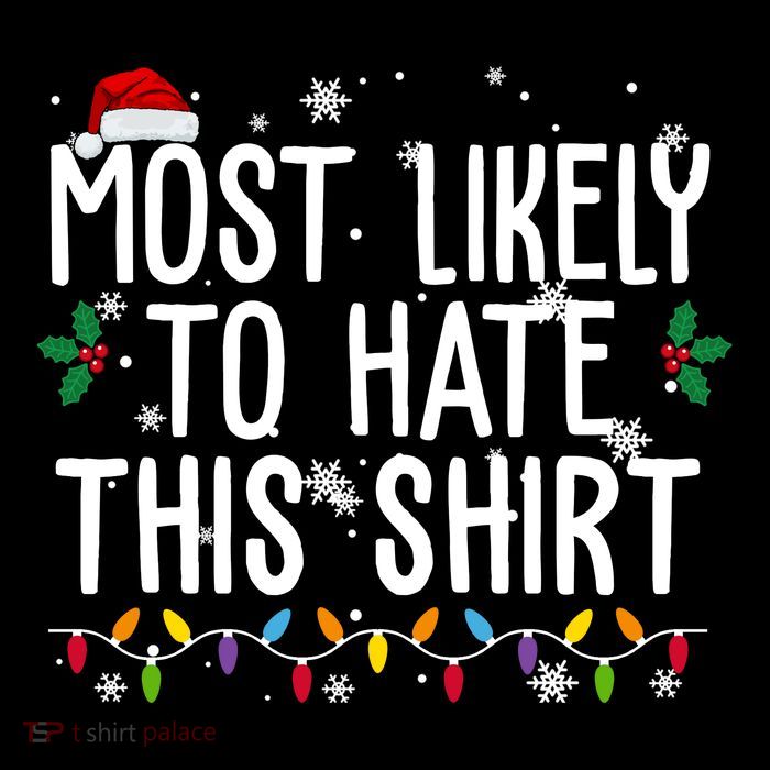 Most Likely To Hate This Funny Christmas Drawstring Bag