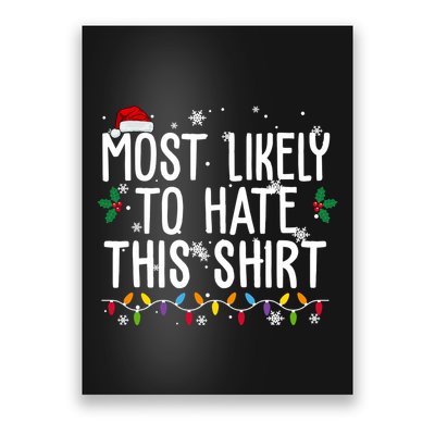 Most Likely To Hate This Funny Christmas Poster