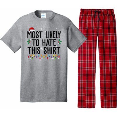 Most Likely To Hate This Funny Christmas Pajama Set