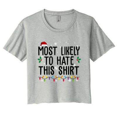 Most Likely To Hate This Funny Christmas Crop Top