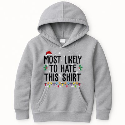 Most Likely To Hate This Funny Christmas Kids Hoodie