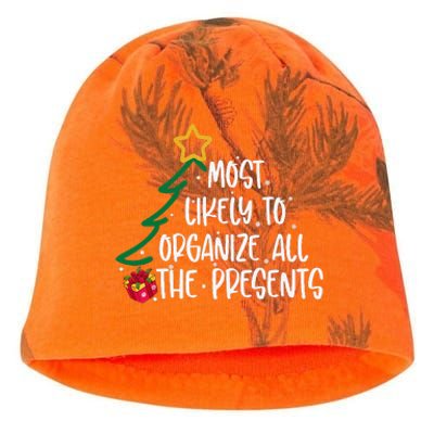 Most Likely To Organize All The Presents Family Christmas Kati - Camo Knit Beanie