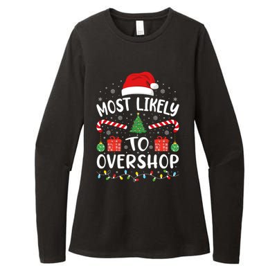 Most Likely To Overshop Shopping Squad Family Joke Christmas Gift Womens CVC Long Sleeve Shirt