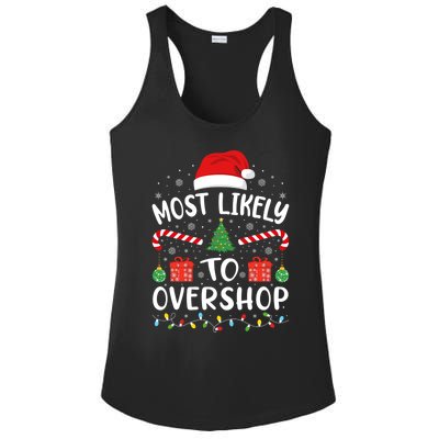 Most Likely To Overshop Shopping Squad Family Joke Christmas Gift Ladies PosiCharge Competitor Racerback Tank