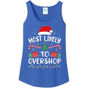 Most Likely To Overshop Shopping Squad Family Joke Christmas Gift Ladies Essential Tank