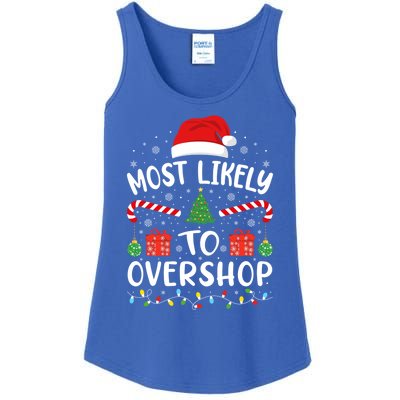 Most Likely To Overshop Shopping Squad Family Joke Christmas Gift Ladies Essential Tank