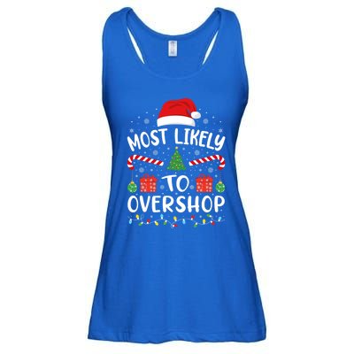 Most Likely To Overshop Shopping Squad Family Joke Christmas Gift Ladies Essential Flowy Tank