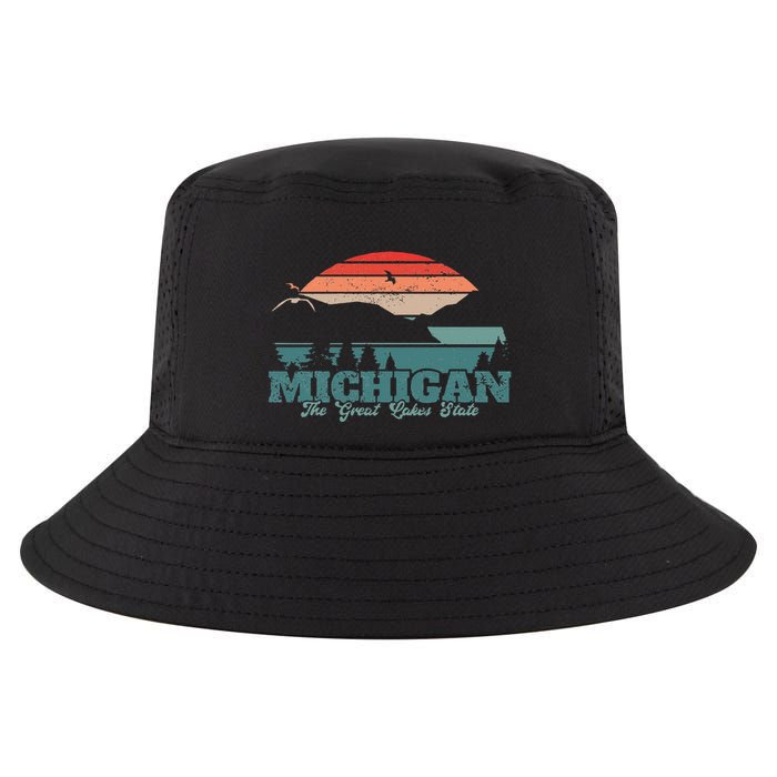 Michigan Lake The Great Lakes State Proud Michigander Cool Comfort Performance Bucket Hat
