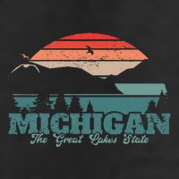 Michigan Lake The Great Lakes State Proud Michigander 7 Panel Mesh Trucker Snapback Hat