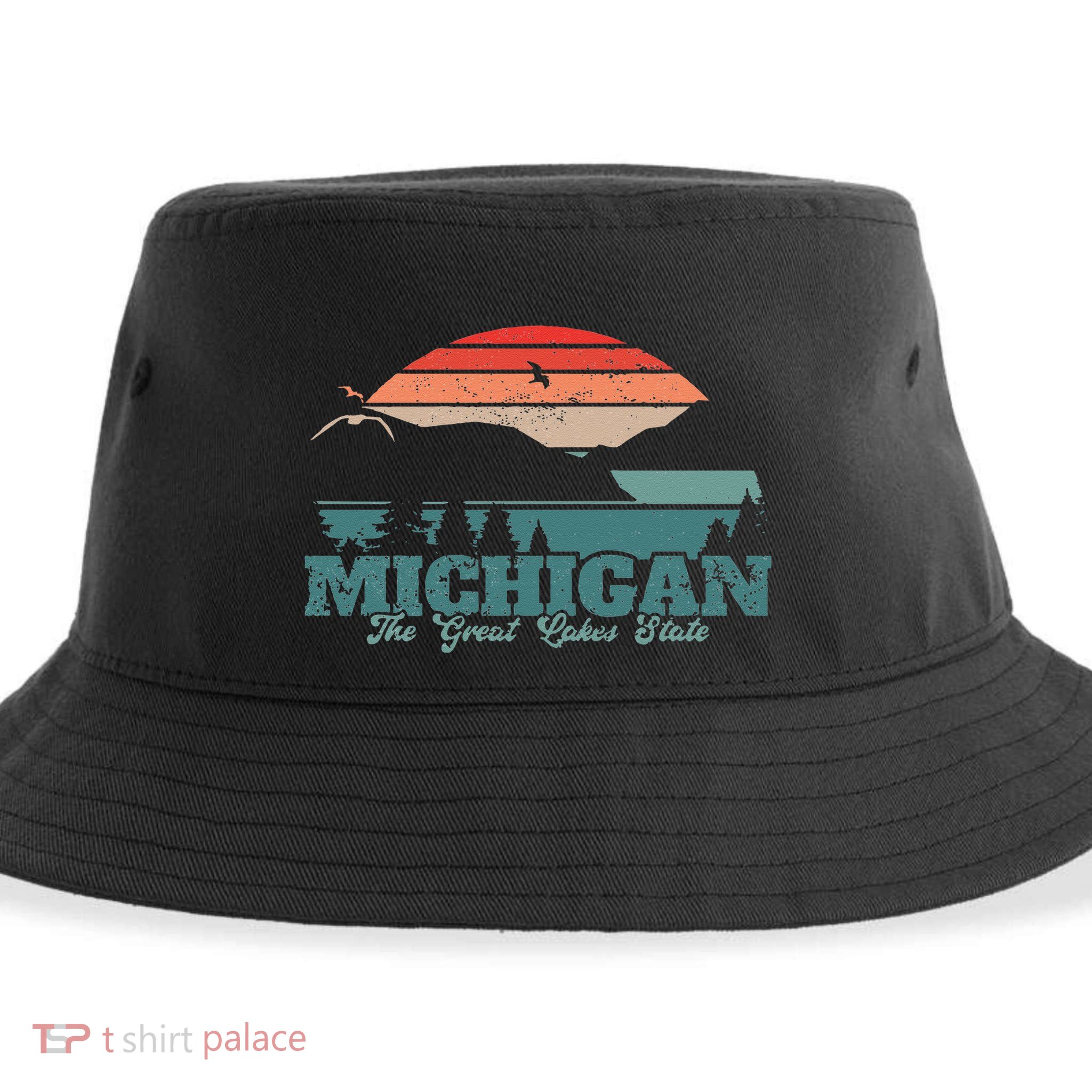 Michigan Lake The Great Lakes State Proud Michigander Sustainable Bucket Hat