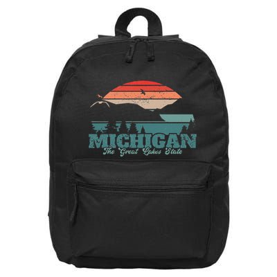 Michigan Lake The Great Lakes State Proud Michigander 16 in Basic Backpack