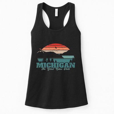 Michigan Lake The Great Lakes State Proud Michigander Womens Tank Top