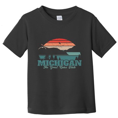 Michigan Lake The Great Lakes State Proud Michigander Toddler T-Shirt