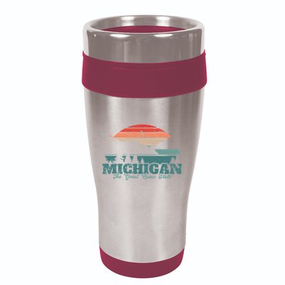 Michigan Lake The Great Lakes State Proud Michigander 16oz Travel Tumbler