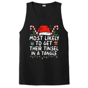 Most Likely To Get Their Tinsel In A Tangle Family Christmas PosiCharge Competitor Tank