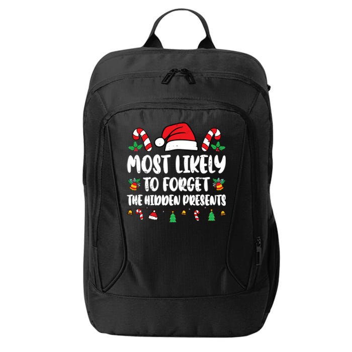 Most Likely To Forget The Hidden Presents Family Pajama City Backpack