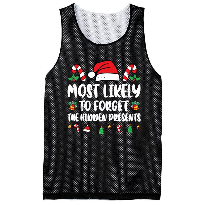 Most Likely To Forget The Hidden Presents Family Pajama Mesh Reversible Basketball Jersey Tank